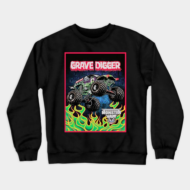 The Green Fire Truck Crewneck Sweatshirt by rickyrickbob